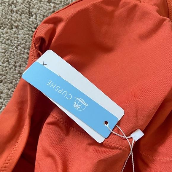 Cupshe Orange Halter Tie One-piece Swimsuit. #1 - Picture 10 of 13
